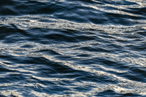 Sunlight reflected in waves, Bellevue, Idaho, USA.