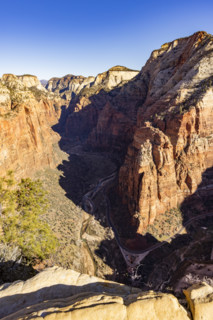 View of Zion Canyon from Angels Landing, Zion National Park, Utah, USA.