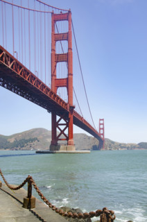 Golden Gate Bridge seen from Fort Point, San Francisco, California, USA.