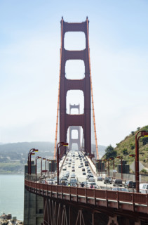 Golden Gate Bridge from North Vista Point, Sausalito, California, USA.
