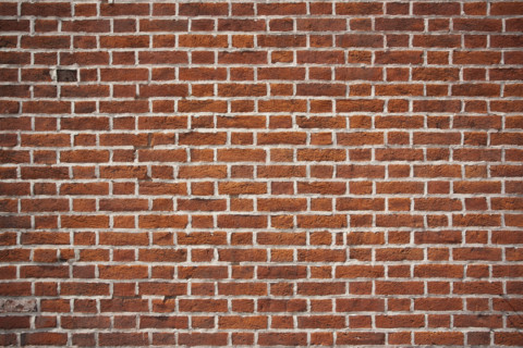 Close-up of red brick wall, Gettysburg, Pennsylvania, USA.