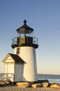 Afternoon sun on Brant Point Light, Nantucket, Massachusetts, USA.