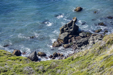 Close-up of rocky Big Sur Coast