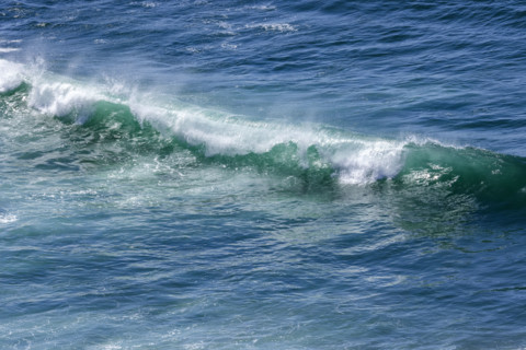 Pacific Ocean waves splashing