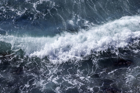 Pacific Ocean waves splashing