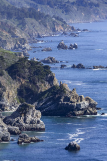 Calm ocean and rocky Big Sur Coast