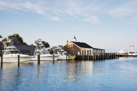 Boats moored at Old North Wharf