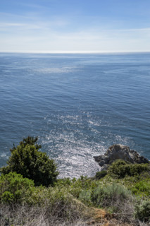 Calm ocean and Big Sur Coast