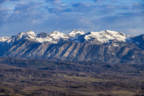 Snowcapped Sawtooth Mountains from Galena Overlook