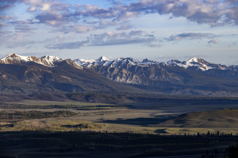 Snowcapped Sawtooth Mountains from Galena Overlook
