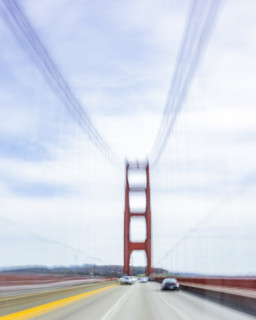 Traffic on Golden Gate Bridge, motion blur