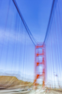 Traffic on Golden Gate Bridge, motion blur