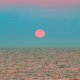 Early morning sun over rippled ocean. Boca Raton, Florida, United States