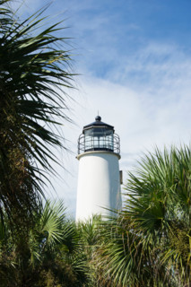 St. George Island Lighthouse against sky. St. George Island, Florida, United States