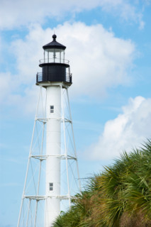 San Blas Lighthouse against sky. Port St. Joe, Florida, United States