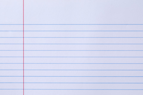 Close-up of blank lined paper. New York City, New York State, United States