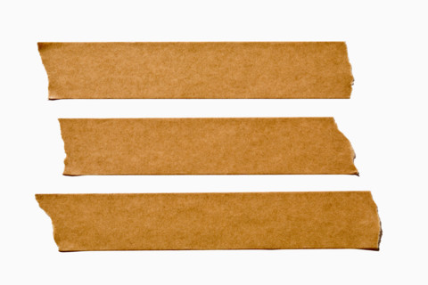 Strips of tape on white background. New York City, New York State, United States