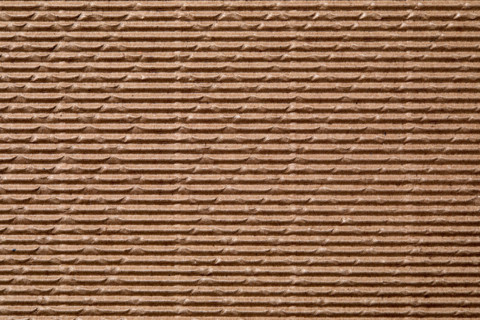 Close-up of brown corrugated cardboard. New York City, New York State, United States