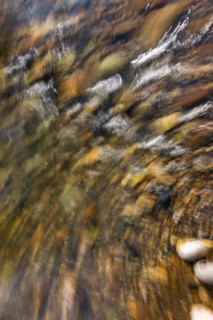 Close-up of river water and rocks, blurred motion. Bellevue, Idaho, United States