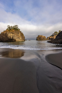 Sea stacks along Oregon coast. Gold Beach, Oregon, United States