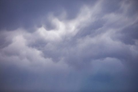 Thick gray sensuous storm clouds. Bellevue, Idaho, United States