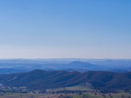 Black Mountain Tower viewed from Gibraltar Peak . Canberra, Australian Capital Territory, Australia