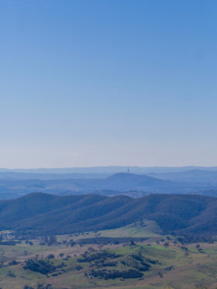 Black Mountain Tower viewed from Gibraltar Peak. Canberra, Australian Capital Territory, Australia
