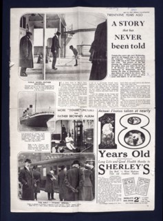 Commémoration du 25e anniversaire du naufrage du Titanic