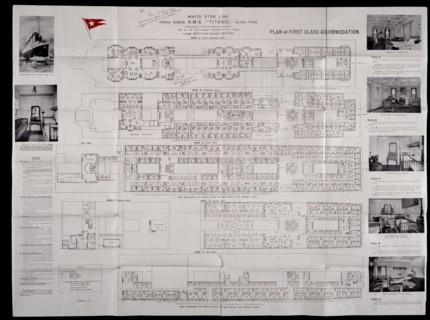 Plan des ponts de première classe du RMS Titanic