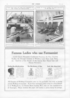 Article du journal anglais "The Shere", comparant Le RMS Titanic à son paquebot jumeau, le RMS