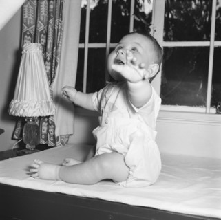 Tubby Block's baby. Interior shot of Tubby Block's baby. Kenya, 30 August 1954. Kenya, Eastern