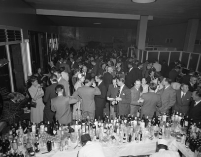 Morris Minor party. Party held to celebrate the Morris Minor record attempt trip undertaken by