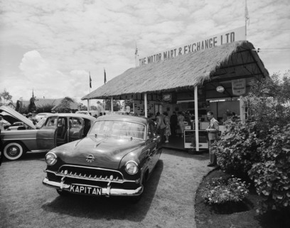 Opel Kapitan. An Opel Kapitan car at the Motor Mart and Exchange Ltd, displayed as part of the