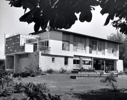Railway housing, Tanganyika Territory. A publicity photograph from the East African Railways and