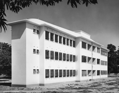 Railway housing, Mombasa. A publicity photograph from the East African Railways and Harbours