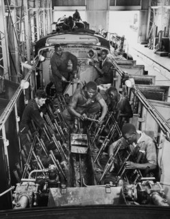 Railway engineering students, Nairobi. A publicity photograph from the East African Railways and