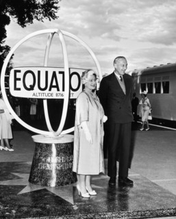 The Queen Mother visits Kenya. A publicity photograph from the East African Railways and Harbours