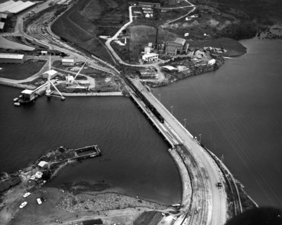 Kipevu Bridge. An aerial publicity photograph from the East African Railways and Harbours