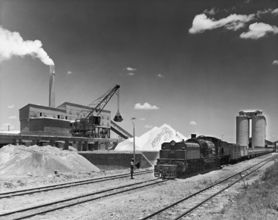 Limestone freight train. A publicity photograph from the East African Railways and Harbours