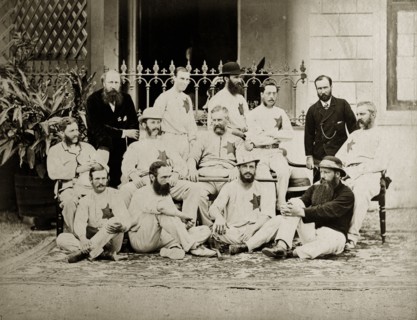 Members of the north Bombay cricket team. Members of the north Bombay cricket team pose for a group