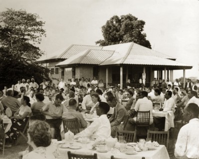 Guests at Rangoon Golf Club. Over 350 members and guests of the Rangoon Golf Club are seated around