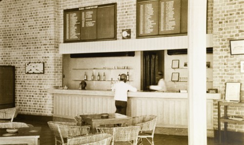 Rangoon Golf Club bar. The bar at the newly opened club house of the Rangoon Golf Club, facing out