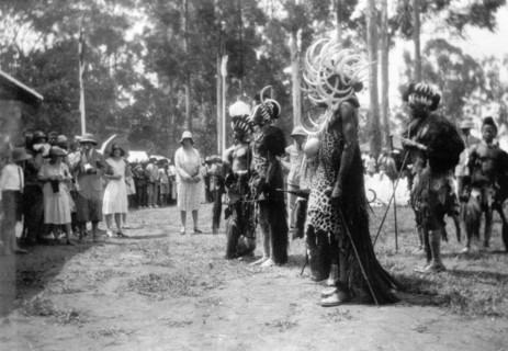 African leaders at the North Kavirondo show. African leaders present themselves to the Governor of