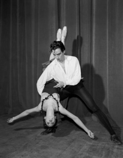 Nicholas Polajenko and Daphne Dale. Dancer Nicholas Polajenko lifts Daphne Dale during a ballet