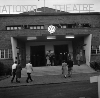 Volkswagen exhibition at the national theatre. Guests arrive for the opening of a Volkswagen