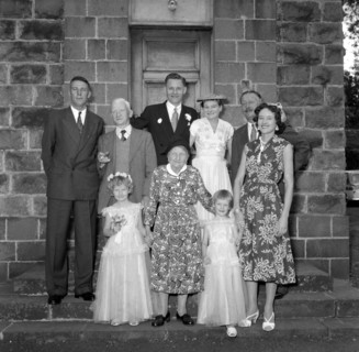 Family group at the Taylor-Besson wedding. Four generations of family at the Taylor-Besson wedding.