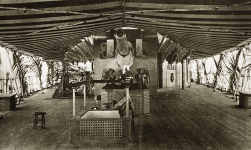 Quarter deck of HMS Danae. The quarter deck of HMS Danae, a Light Cruiser warship belonging to the