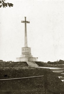Great War memorial, Quebec. A stone cross memorial commemorates the First World War. Quebec,