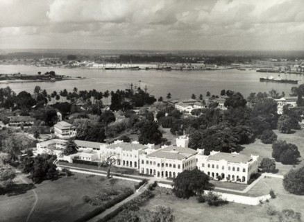 Colonial government building, Tanganyika. Official publicity shot for the Tanganyikan government,