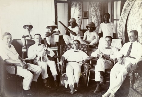 Miller Brothers agency staff relaxing. Informal portrait of the British managers of Miller Brothers